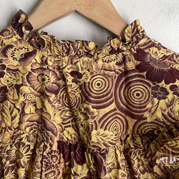 Ulla Johnson Ruffle Sleeve Letty Top in Amber - Picture 12 of 16